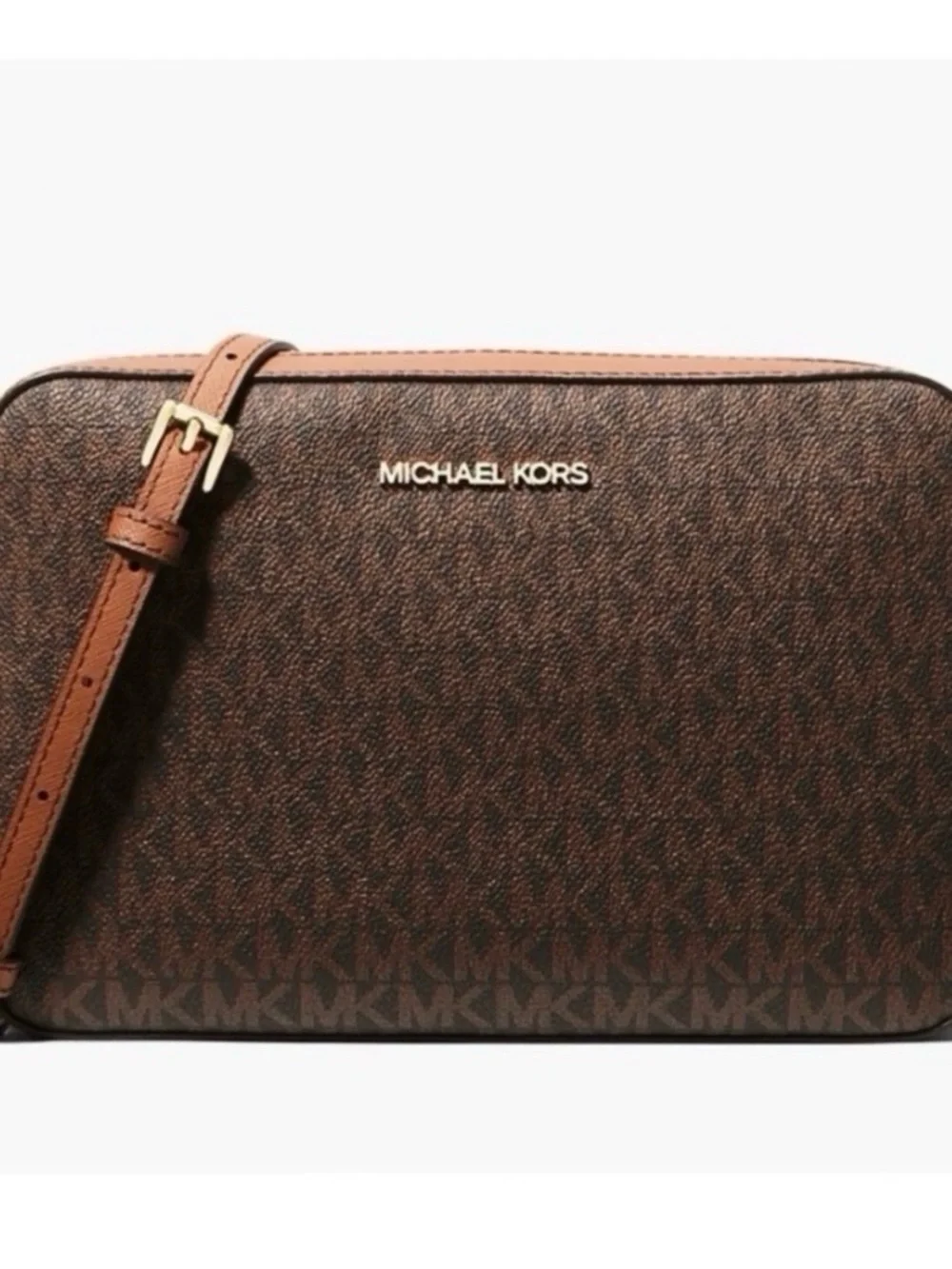 MICHAEL KORS Brown Logo Signature Crossbody Bag - Picture 2 of 11